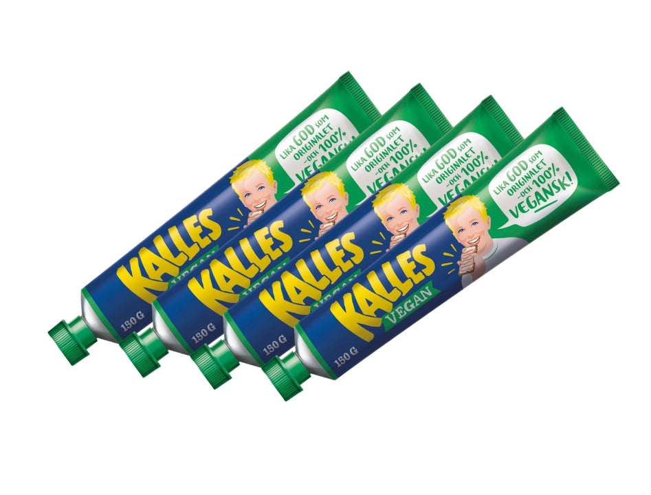 4 x Kalles Vegan Spread 150g (5.29 oz) – Authentic Swedish Plant-Based Caviar Alternative