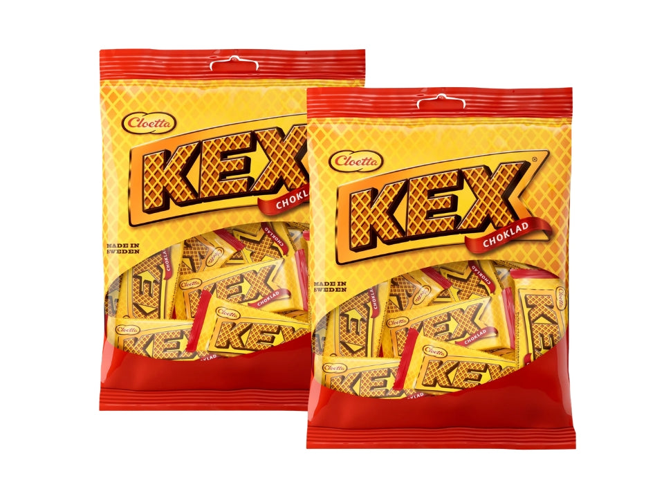 2 x Cloetta Kexchoklad Mini 156g (5.50 oz) – Swedish Mini Milk Chocolate Wafer Bites