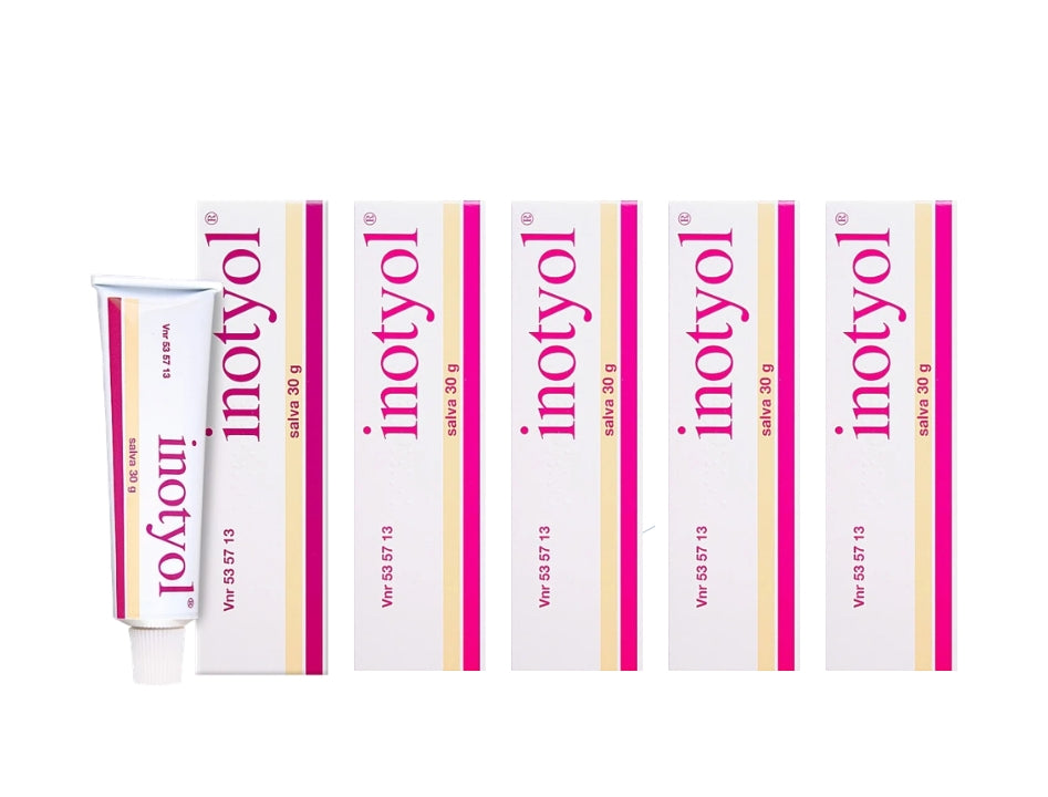 5 × Inotyol Ointment 30g (1.06 oz) – Swedish Skin Protectant for Diaper Rash, Dry & Irritated Skin