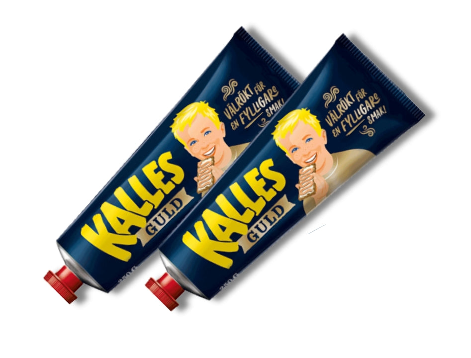 2 x Kalles Guld Caviar 250g (8.81 oz) – Extra Smoked Swedish Cod Roe Spread
