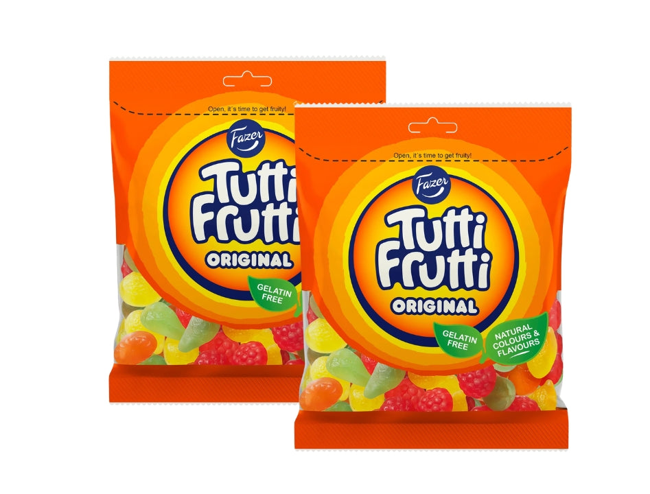 2 x Fazer Tutti Frutti Original 180g (6.34 oz) – Vegan Finnish Fruit Candy