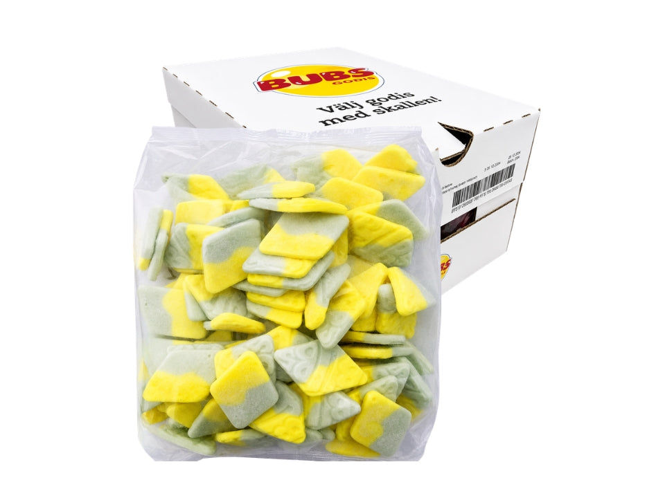 BUBS Sour Tutti Frutti DIAMOND Foam Candy 2.6kg (91.71 oz) – Authentic Swedish Vegan Soft & Chewy Bulk Box