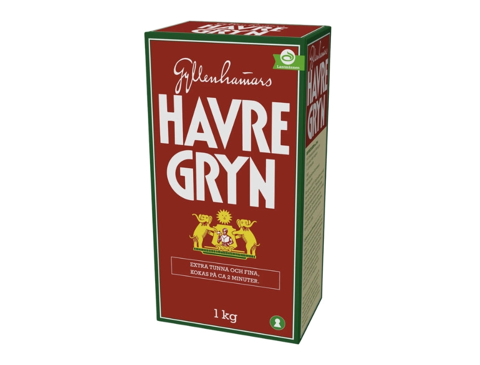 Gyllenhammars Havregryn 1kg (35.27 oz) – Authentic Swedish Whole Grain Rolled Oats