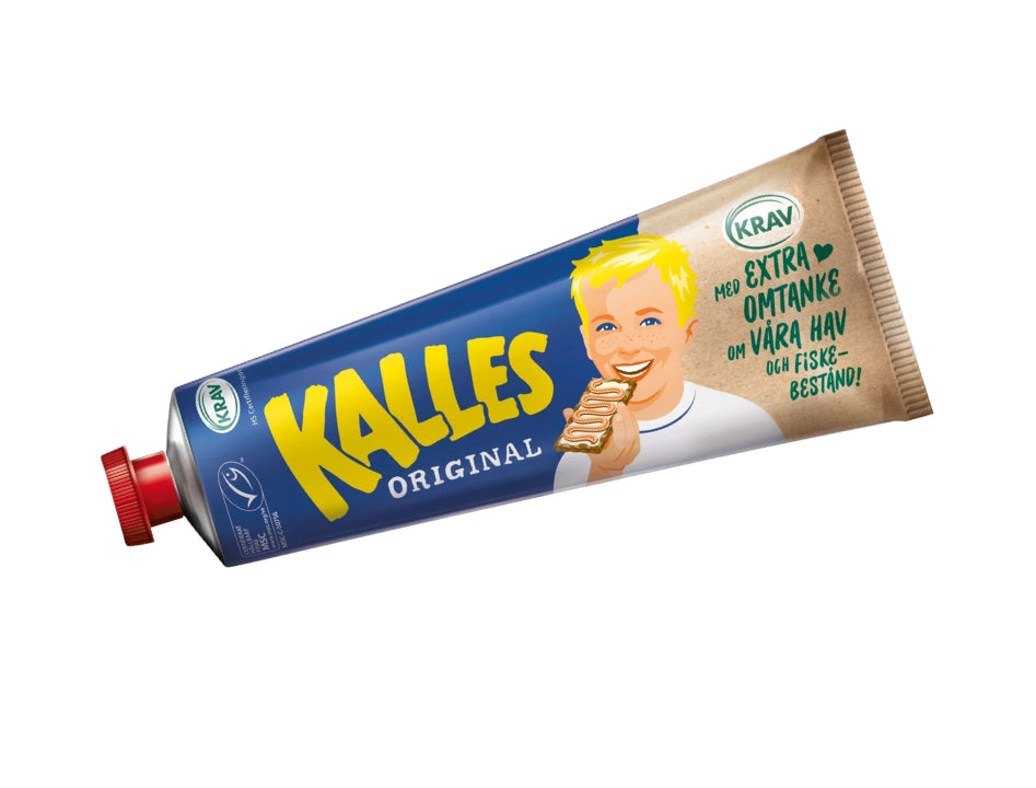 Kalles Kaviar KRAV 250g (8.81 oz) – Authentic Swedish Lightly Smoked Creamed Cod Roe Spread, Organic & KRAV Certified