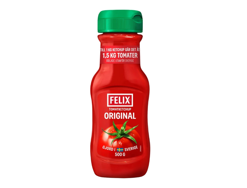 4 x Felix Original Ketchup 500g (17.64 oz) – Authentic Swedish Tomato Ketchup Made in Sweden