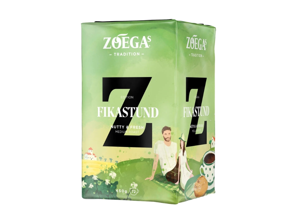 Zoégas Fikastund Ground Coffee 450g (15.87 oz) – Premium Swedish Medium Roast 100% Arabica Coffee