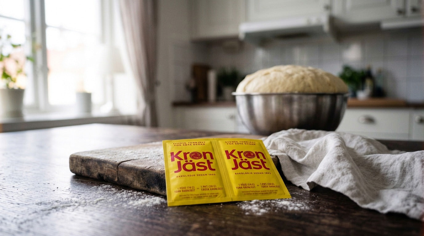 KronJäst Torrjäst Söta Degar 4 x 14g – Swedish Instant Dry Yeast for Sweet Doughs | Swedish Cravings in the kitchen