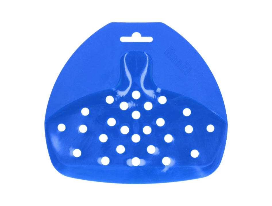 Renzi Slaskrensare Swedish sink scraper and food waste scoop – lightweight perforated polypropylene kitchen tool, made in Sweden, available in red, blue or white
