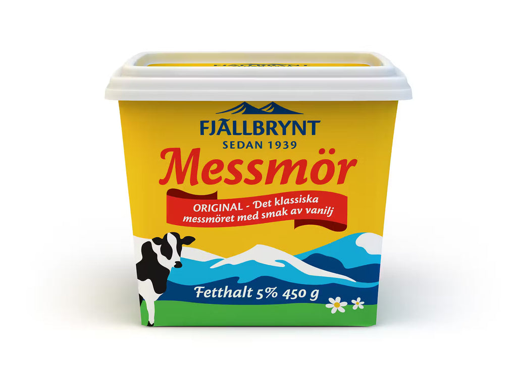 Fjällbrynt Messmör Original 5% 450g (15.87 oz) – Authentic Swedish Whey Cheese Spread