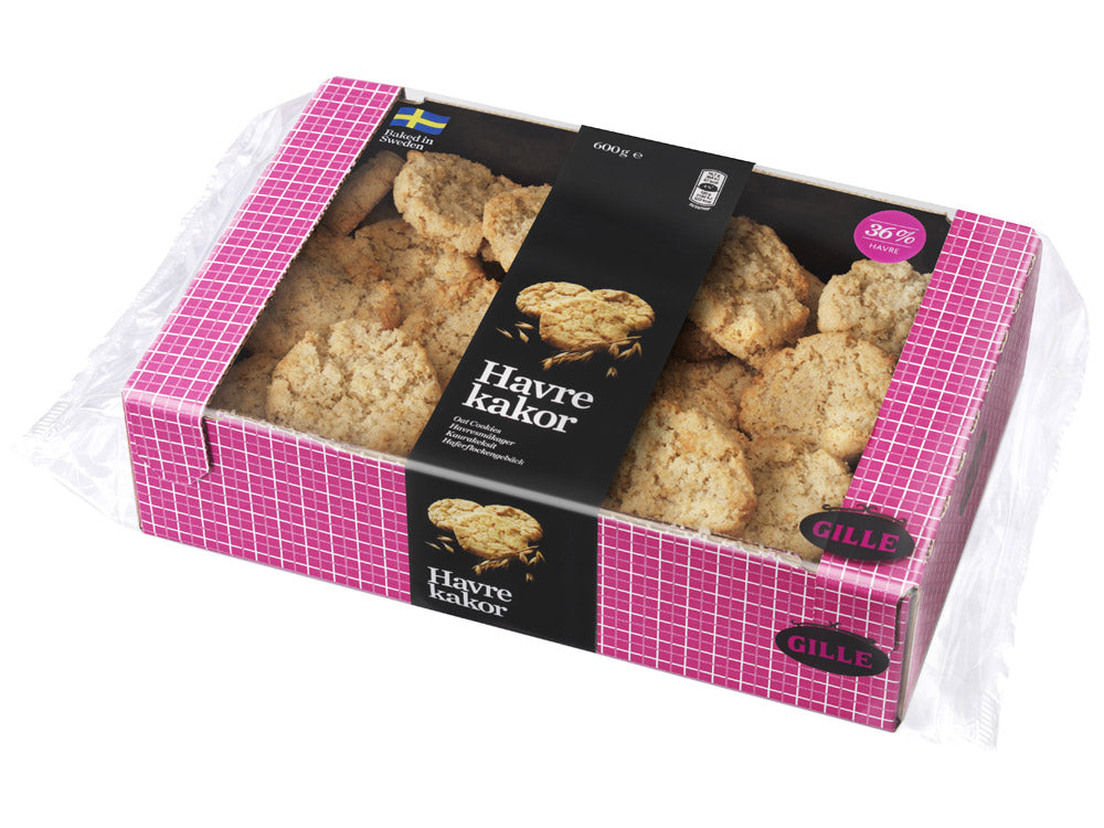 1 Box of Gille Havrekakor 600g (21.16 Oz), Swedish Fika, Swedish cookies, Swedish Oat Cookies, swedish food