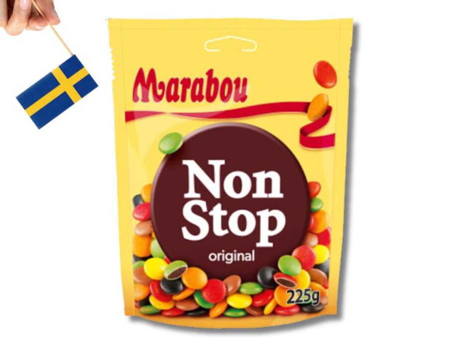 Marabou Non Stop Original 225g (7.94 oz) – Authentic Swedish Milk Chocolate Candy Shells