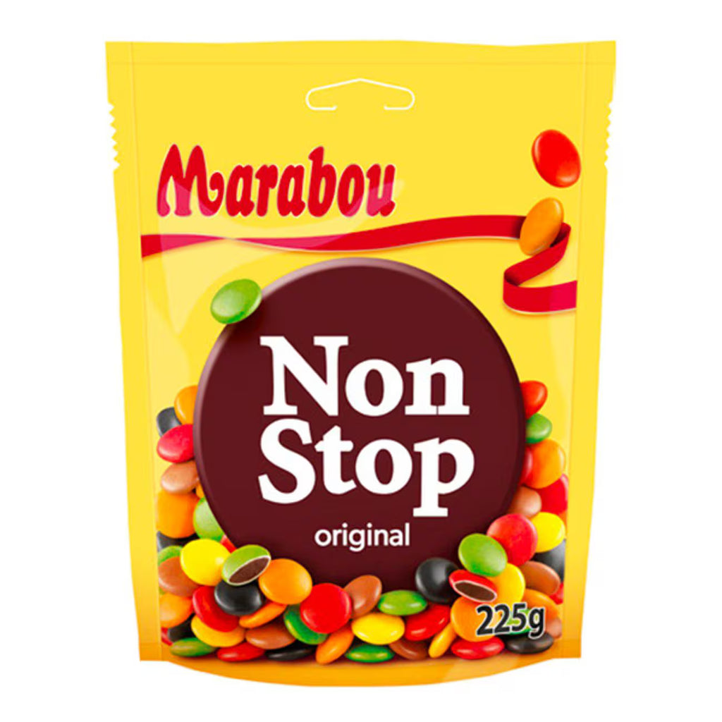 Marabou Non Stop Original 3 × 225g (3 × 7.94 oz) – Authentic Swedish Milk Chocolate Candy Shells