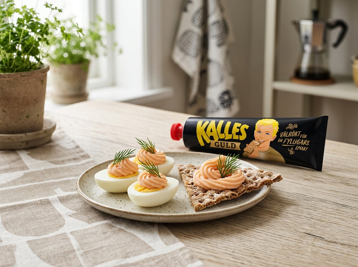 2 x Kalles Guld Caviar 250g (8.81 oz) – Extra Smoked Swedish Cod Roe Spread