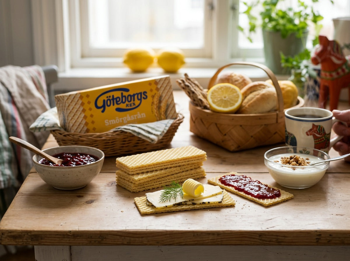 4 x Göteborgs Kex Smörgåsrån Fullkorn 155g (5.47 oz) – Swedish Whole Grain Crispy Sandwich Crackers