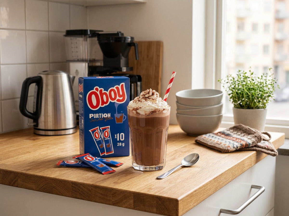 2 x O'boy Chocolate Drink Mix 10 Portions 280g (9.88 oz) – Authentic Swedish Instant Chocolate Drink