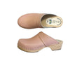 Original Pink Swedish Wooden Clogs – Handmade in Sweden | Genuine Pink Leather & Alder Wood