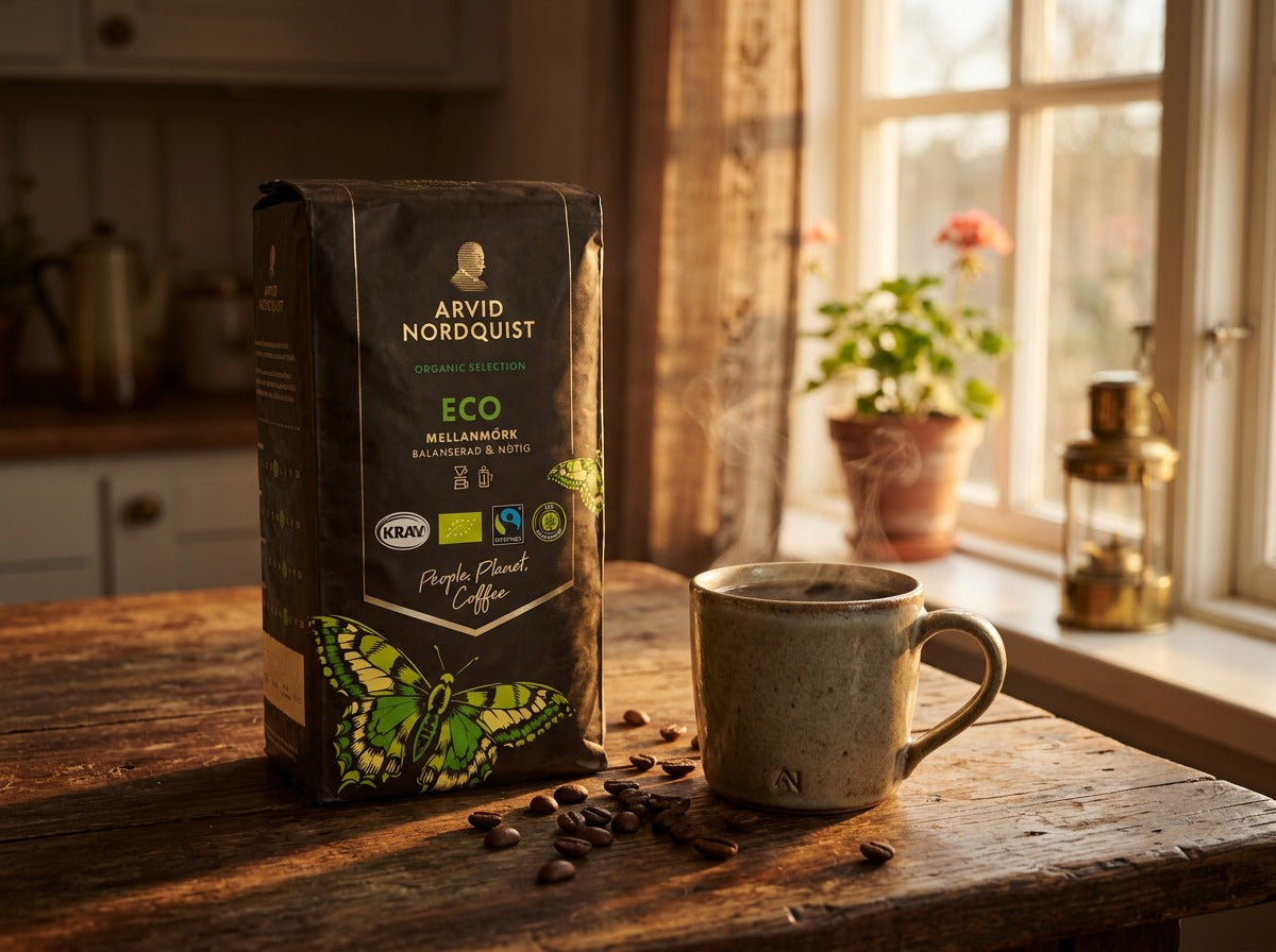 Arvid Nordquist Selection Eco Ground Coffee 3 × 450g (3 × 15.87 oz) – Organic KRAV & Fairtrade Certified Swedish Coffee