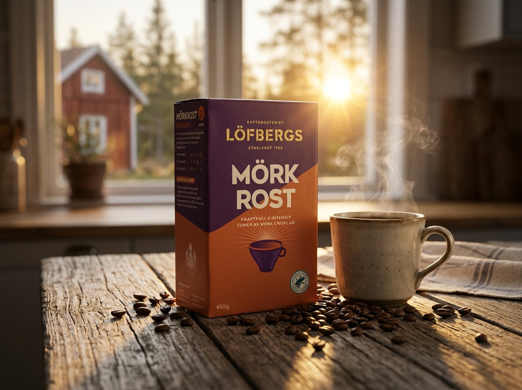 Löfbergs Mörkrost Ground Coffee 450g (15.87 oz) – Authentic Swedish Extra Dark Roast Coffee