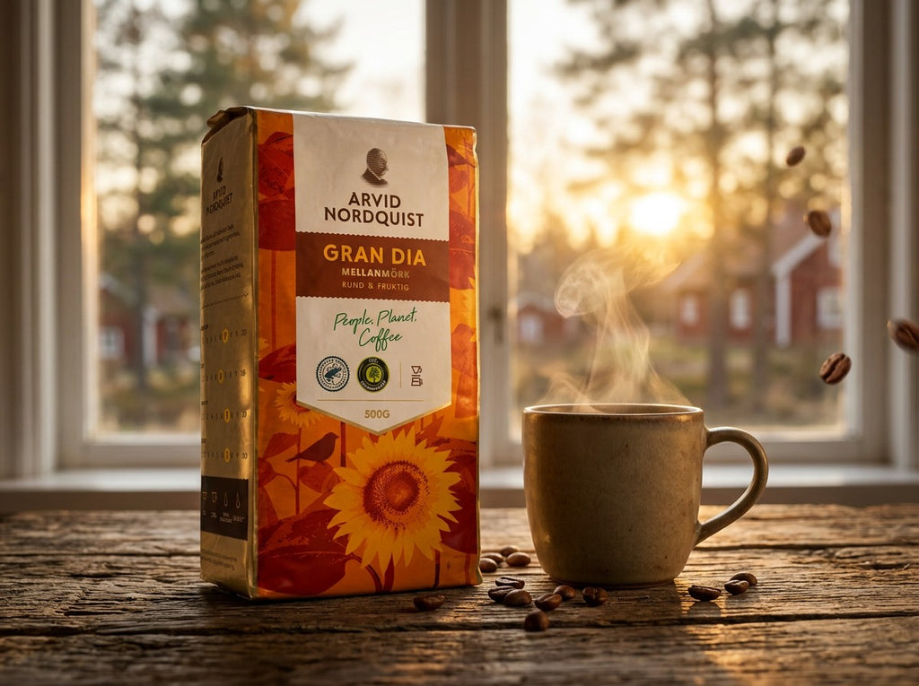 Arvid Nordquist Classic Gran Dia Ground Coffee 2 × 500g (2 × 17.64 oz) – Premium Swedish Medium-Dark Roast 100% Arabica Coffee