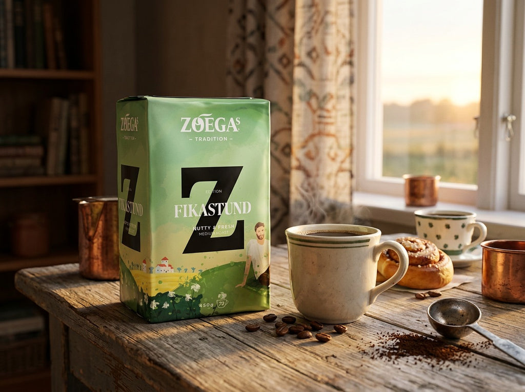 Zoégas Fikastund Ground Coffee 450g (15.87 oz) – Premium Swedish Medium Roast 100% Arabica Coffee