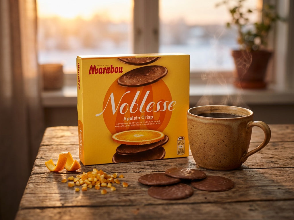 Marabou Noblesse Apelsin Crisp 2 × 150g (2 × 5.29 oz) – Authentic Swedish Milk Chocolate with Orange