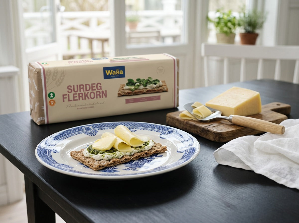 Wasa Knäckebröd Surdeg Flerkorn 3 × 550g (3 × 19.40 oz) – Authentic Swedish Multigrain Sourdough Crispbread