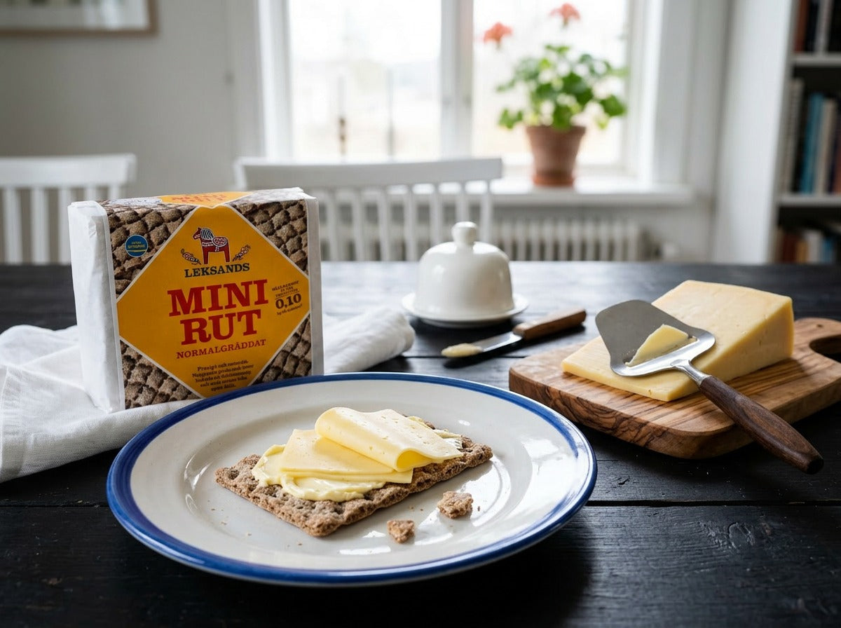 Leksands Mini Rut Normalgräddat 5 × 200g (5 × 7.05 oz) – Authentic Swedish Mini Rye Crispbread