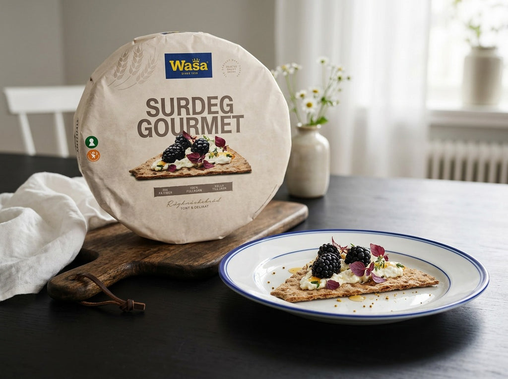 Wasa Knäckebröd Surdeg Gourmet 2 × 660g (2 × 23.28 oz) – Authentic Swedish Gourmet Sourdough Crispbread