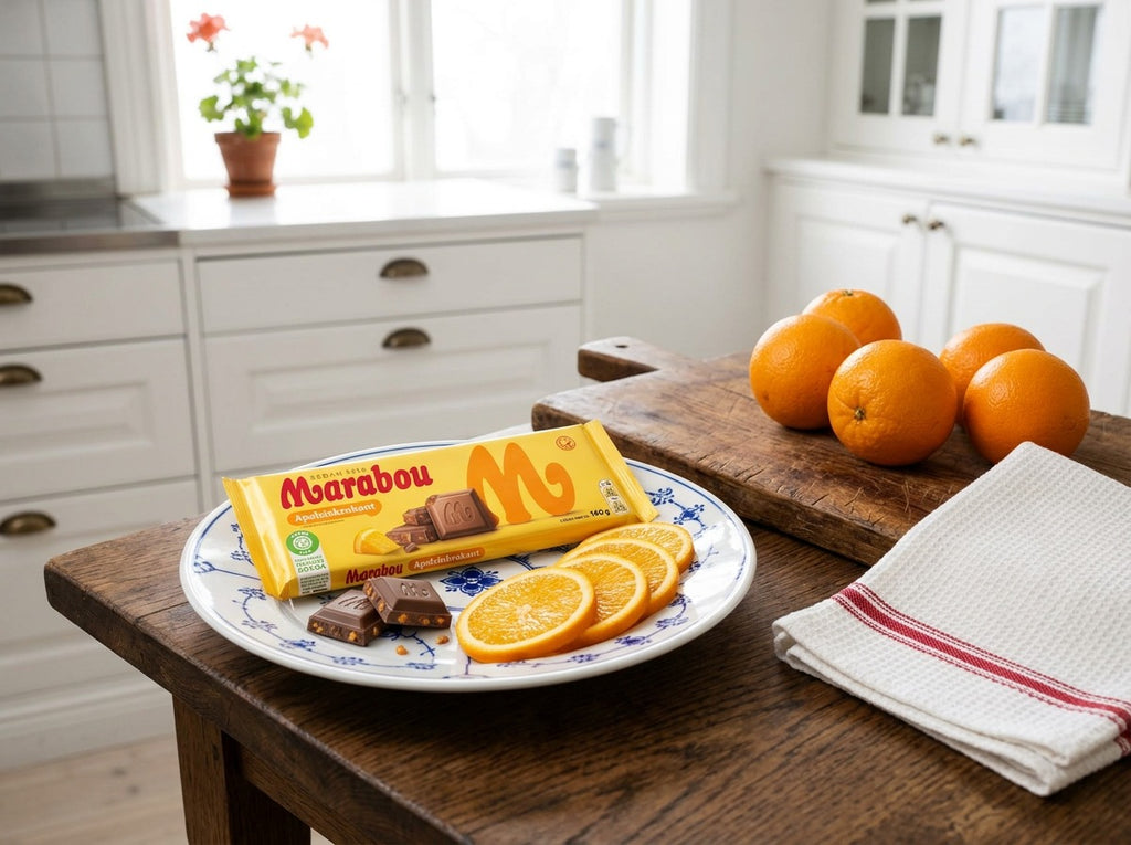 Marabou Chokladkaka Apelsinkrokant 160g (5.64 oz) – Authentic Swedish Milk Chocolate with Orange Croquant