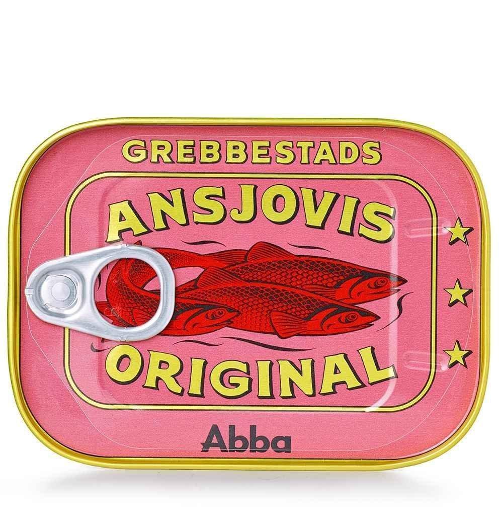 2 Cans Grebbestads Ansjovis Original Abba, 125g (4.40oz) – Swedish Anchovy Delicacy