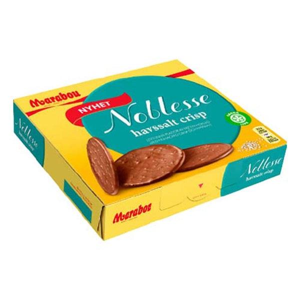 1 Box of Marabou Noblesse Havssalt (sea salt) Crisp 150g (5.29 Oz) - Swedish Milk Chocolate with sea salt, swedish chocolate, milk chocolate